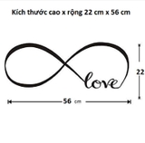 Decal dán tường tình yêu love vô cực