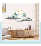 Decal dán tường 3D sơn thủy á đông sang trọng