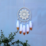 Dreamcatcher lông vũ đuôi vàng thuần khiết