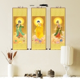 Tranh Phật cuộn lụa trang trí sang trọng