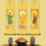 Tranh Phật cuộn lụa trang trí sang trọng