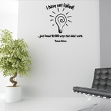 Decal dán tường chữ truyền động lực dẫn đến thành công của Thomas Edison