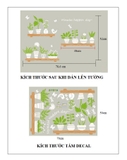 Decal dán tường chậu cây xanh nhỏ nhắn đáng yêu