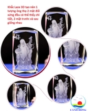 Tượng pha lê ông Thọ 3D 2 mặt – quà tặng cao cấp ý nghĩa