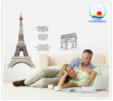 Decal dán tường Paris tráng lệ - trang trí sang trọng