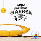 Decal dán tường barber shop cool ngầu