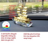 Mô hình thuyền buồm thuận buồm xuôi gió trang trí phong thủy phòng, xe hơi sang trọng