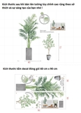 Decal dán tường chậu cây nhiệt đới xanh mát