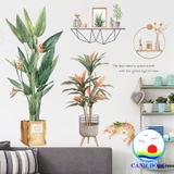 Decal dán tường cây chuối cảnh thiên nhiên sinh động
