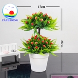 Chậu hoa nhựa 2 tầng trang trí bàn đẹp sang trọng