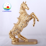 Tượng ngựa mã đáo thành công tung vó phong thủy sang trọng cao 38.5 cm