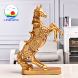 Tượng ngựa mã đáo thành công tung vó phong thủy sang trọng cao 38.5 cm
