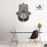 Decal dán tường bàn tay hamsa chữ om ý nghĩa tâm linh