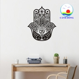 Decal dán tường bàn tay hamsa chữ om ý nghĩa tâm linh