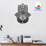 Decal dán tường bàn tay hamsa chữ om ý nghĩa tâm linh