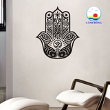 Decal dán tường bàn tay hamsa chữ om ý nghĩa tâm linh