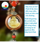Dây treo xe ô tô phật di lặc và phật bà quan âm