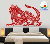 Decal dán tường hình con rồng uốn lượn sống động