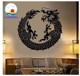 Decal dán tường hình con rồng uốn lượn sống động