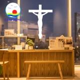 Decal dán tường hình cây thánh giá chúa Jesus