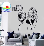 Decal dán tường Artist make up cá tính cao cấp.