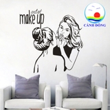 Decal dán tường Artist make up cá tính cao cấp.