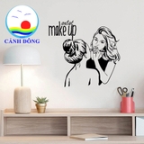 Decal dán tường Artist make up cá tính cao cấp.