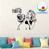 Decal dán tường Artist make up cá tính cao cấp.