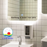 Decal dán tường chữ Nothing is ever too late truyền cảm hứng