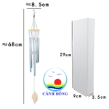 Chuông gió chiếc lá may mắn 6 thanh sang trọng