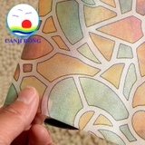 Decal dán kính 3D hoa lá sắc màu nghệ thuật