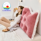 Gối tựa kê đầu giường 2 màu nam nữ trang trí kiểu hoàng gia sang trọng