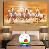 Tranh canvas ngựa phi nước đại phong thủy may mắn