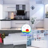 Decal dán bếp màu trơn bóng phủ nhũ sang trọng chống thấm
