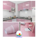 Decal dán bếp màu trơn bóng phủ nhũ sang trọng chống thấm
