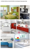 Decal dán bếp màu trơn bóng phủ nhũ sang trọng chống thấm