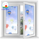 Decal dán kính mờ hoa văn khinh khí cầu sắc màu nghệ thuật