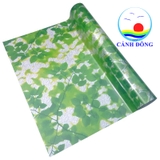 Decal dán kính mờ lá cây màu xanh nhựa pvc cao cấp