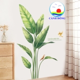 Decal dán tường cây xanh tươi chữ comfortable life ý nghĩa