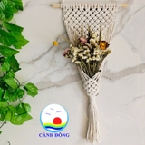Giỏ hoa treo tường đan thừng Cảnh Đông - quà tặng thủ công decor phong cách mộc- không kèm hoa