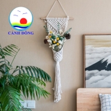 Giỏ hoa treo tường đan thừng Cảnh Đông - quà tặng thủ công decor phong cách mộc- không kèm hoa