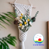 Giỏ hoa treo tường đan thừng Cảnh Đông - quà tặng thủ công decor phong cách mộc- không kèm hoa
