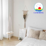 Giỏ hoa treo tường đan thừng Cảnh Đông - quà tặng thủ công decor phong cách mộc- không kèm hoa