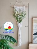 Giỏ hoa treo tường đan thừng Cảnh Đông - quà tặng thủ công decor phong cách mộc- không kèm hoa