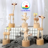 Mô hình gỗ con vật cute giải stress khớp nối linh động