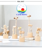 Mô hình gỗ con vật cute giải stress khớp nối linh động