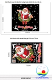 Decal trang trí giáng sinh Noel dán kính,tường size 80 cm x 80 cm