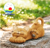 Mô hình mèo cười xin ăn trang trí tiểu cảnh trong nhà