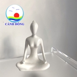 Tượng yoga thiền nhiều tư thế màu trắng đen sang trọng ý nghĩa