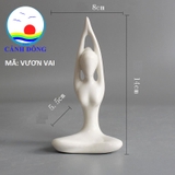 Tượng yoga thiền nhiều tư thế màu trắng đen sang trọng ý nghĩa